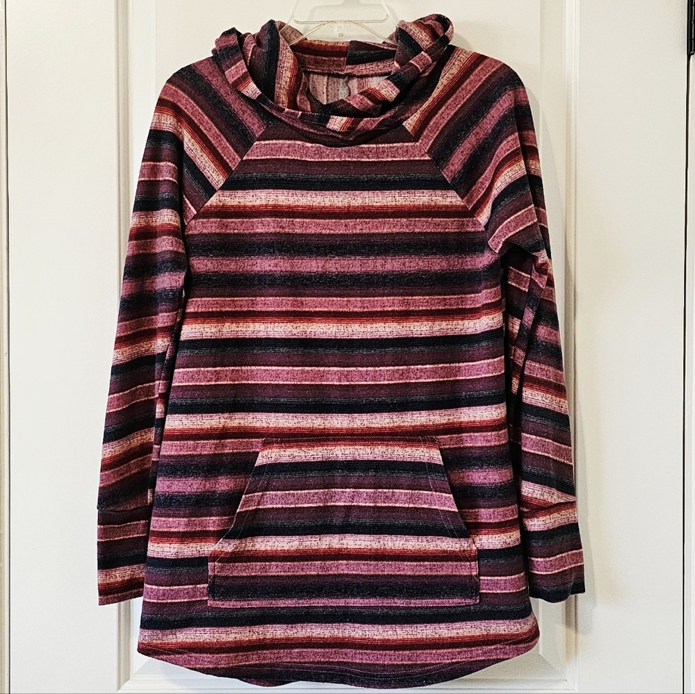 LuLaRoe Amber Striped Hoodie, Small